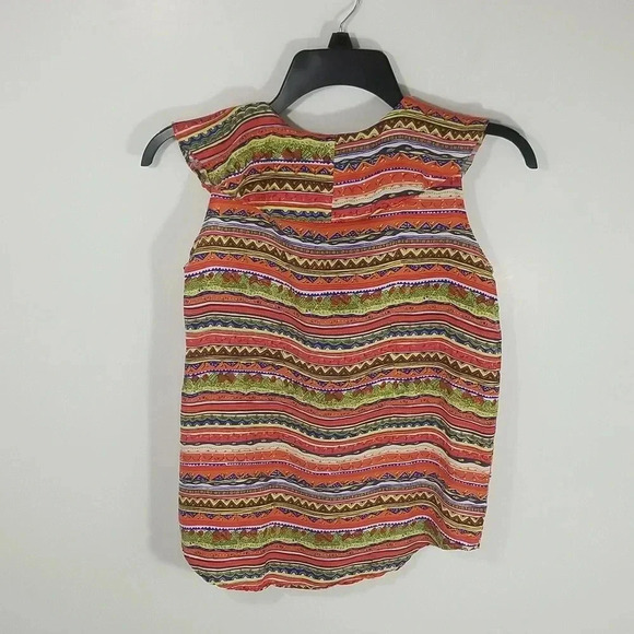 {Fenn Wright & Manson} Silk Ruffled Button Down Sleeveless Blouse - Picture 3 of 10